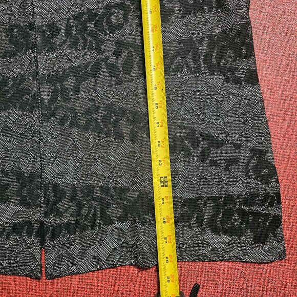 Ming Wang Knit Cardigan Jacket 1X Black & Gray Metallic Topper Cocktail Office - Picture 8 of 11